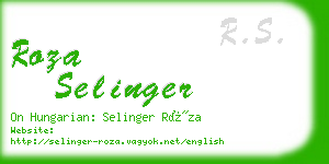 roza selinger business card